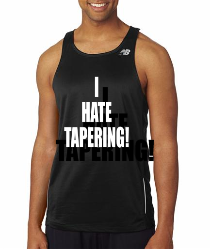 Running - I Hate Tapering - NB Mens Black Singlet